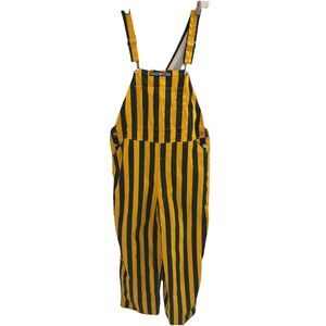 GAME BIBS Adult Green/Yellow Striped L Overalls Green Bay Packers Oregon Ducks